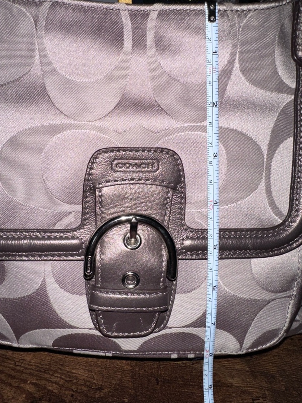 Coach Campbell Signature Metallic Belle Carryall shoulder bag - Picture 8 of 16